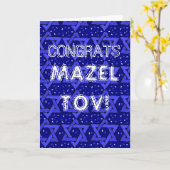 Gefeliciteerd Mazel Tov met je Bar Mitswa Kaart (Gele Bloem)