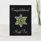 Gefeliciteerd Mazel Tov met je Bar Mitswa Kaart (Voorkant)