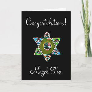 Gefeliciteerd Mazel Tov met je Bar Mitswa Kaart