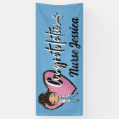 Gefeliciteerd medische RN verpleegster Spandoek (Verticaal)