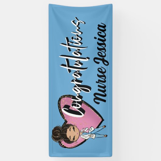 Gefeliciteerd medische RN verpleegster Spandoek (Verticaal)