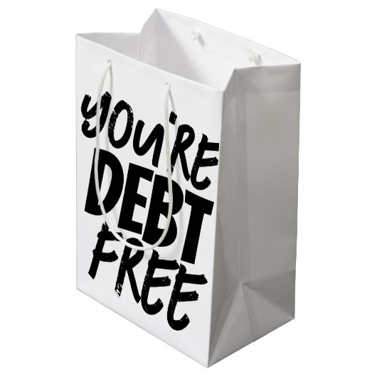 Gefeliciteerd Medium Cadeauzakje (Achterkant Gekanteld)