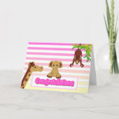 Gefeliciteerd, meisje - Gepersonaliseerd Kaart (Voorkant)