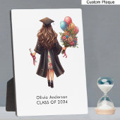 Gefeliciteerd Meisje Waterverf Afstuderen Fotoplaat