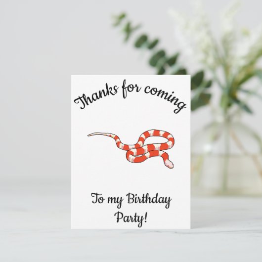 Gefeliciteerd Melkslang  Bedankkaart (Staand voorkant)