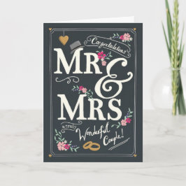 Gefeliciteerd meneer en mevrouw Groet  Kaart