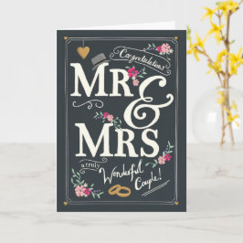 Gefeliciteerd meneer en mevrouw Groet Kaart