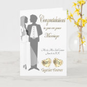 Gefeliciteerd meneer en mevrouw. kaart (Gele Bloem)