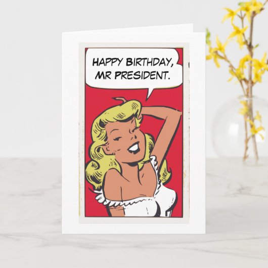 Gefeliciteerd meneer President! Kaart (Gele Bloem)