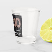 Gefeliciteerd met 40 jaar 2 foto shot glas (Rechts)