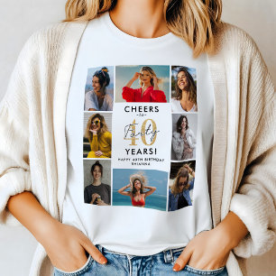 Gefeliciteerd met 40 Jaar Foto Collage Verjaardag T-shirt