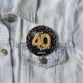 Gefeliciteerd met 40 Jaar! Ronde Button 7,6 Cm (In situ)
