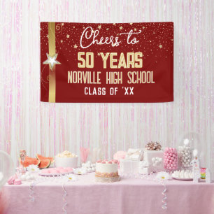 Gefeliciteerd met 50 jaar! CUSTOM Class Reunion ba Spandoek