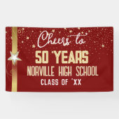 Gefeliciteerd met 50 jaar! CUSTOM Class Reunion ba Spandoek (Horizontaal)