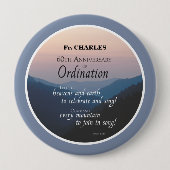Gefeliciteerd met 60 jaar priesterwijding ronde button 4,0 cm (Voorkant)