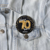 Gefeliciteerd met 70 jaar! 70ste verjaardag ronde button 7,6 cm (In situ)