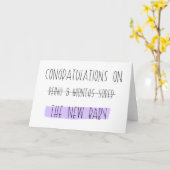 Gefeliciteerd met (9 maanden nuchter) BABY Kaart (Gele Bloem)