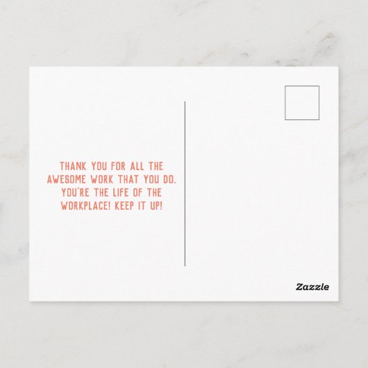 Gefeliciteerd met administratief professionals dag briefkaart (Achterkant)