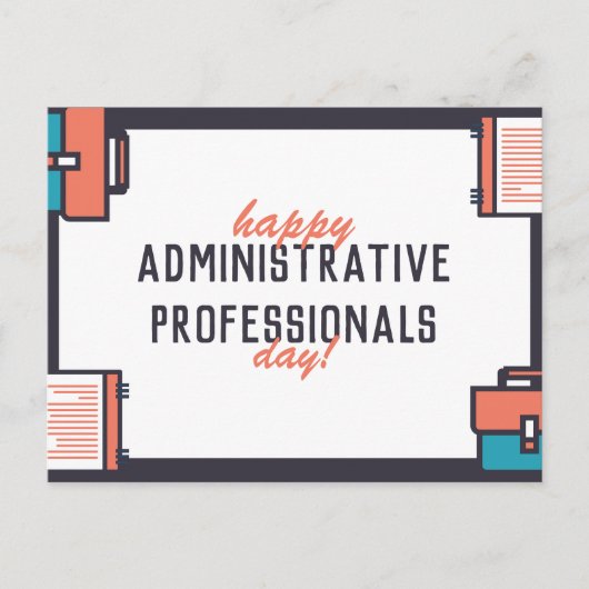 Gefeliciteerd met administratief professionals dag briefkaart (Voorkant)