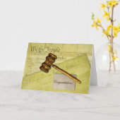 Gefeliciteerd met advocaat, rechter of advocaat kaart (Gele Bloem)