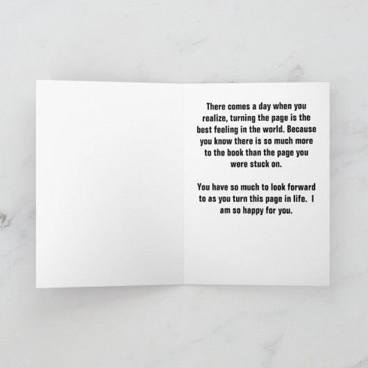 Gefeliciteerd met afboeking Draaibare paginakaart Kaart (Binnen)