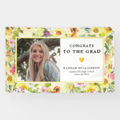 Gefeliciteerd met Afstudeerder Yellow Daffodil Fot Spandoek (Horizontaal)