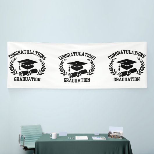 Gefeliciteerd met Afstuderen 4x12 vinylbanner Spandoek (Beurs)