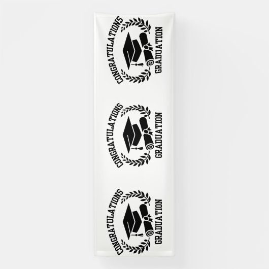Gefeliciteerd met Afstuderen 4x12 vinylbanner Spandoek (Verticaal)