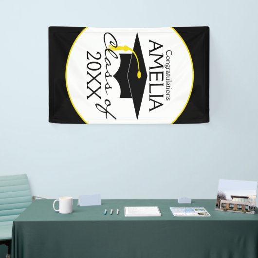 Gefeliciteerd met Afstuderen aangepaste naam Spandoek (Beurs)