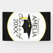 Gefeliciteerd met Afstuderen aangepaste naam Spandoek (Horizontaal)