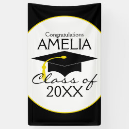 Gefeliciteerd met Afstuderen aangepaste naam Spandoek