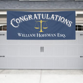 Gefeliciteerd met Afstuderen Advocaat Spandoek