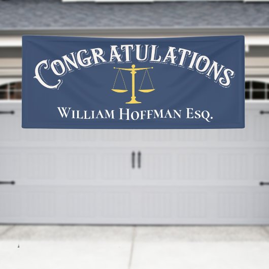 Gefeliciteerd met Afstuderen Advocaat Spandoek