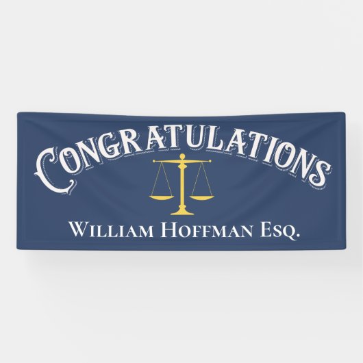 Gefeliciteerd met Afstuderen Advocaat Spandoek (Horizontaal)