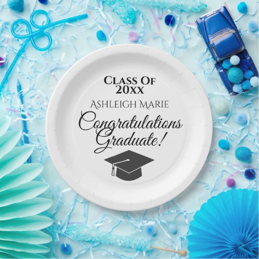 Gefeliciteerd met Afstuderen afgestudeerpartij Papieren Bordje (Feest)