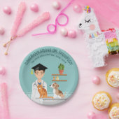 Gefeliciteerd met afstuderen als dierenarts DVM Papieren Bordje (Feest)