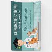 Gefeliciteerd met afstuderen als dierenarts DVM Spandoek (Verticaal)
