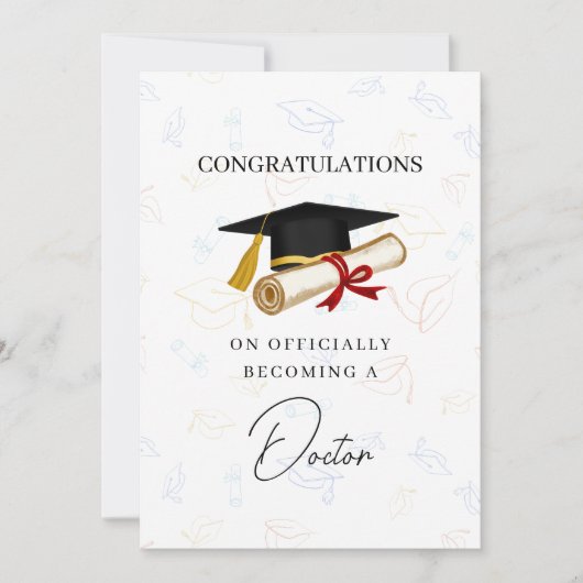 Gefeliciteerd met afstuderen als dokter kaart (Voorkant)