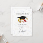 Gefeliciteerd met afstuderen als dokter kaart (Voorkant / Achterkant in situ)