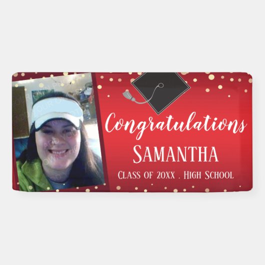 Gefeliciteerd met Afstuderen Budget Party Banner (Horizontaal)