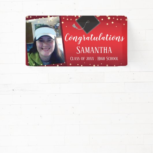 Gefeliciteerd met Afstuderen Budget Party Banner (Insitu)