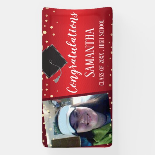 Gefeliciteerd met Afstuderen Budget Party Banner (Verticaal)