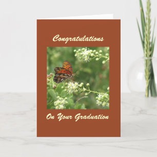 Gefeliciteerd met Afstuderen Butterfly Greeting Kaart