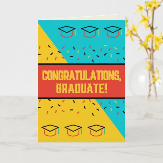 Gefeliciteerd met Afstuderen Card Kaart (Gele Bloem)