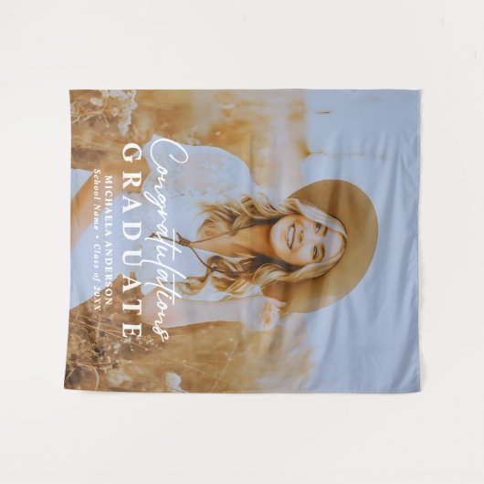 Gefeliciteerd met Afstuderen fotograaf Partij Wandkleed (Voorkant (horizontaal))