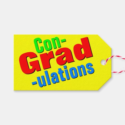 Gefeliciteerd met Afstuderen Gift Cadeaulabel (Voorkant (Horizontaal))