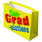 Gefeliciteerd met Afstuderen Gift Groot Cadeauzakje (Achterkant Gekanteld)