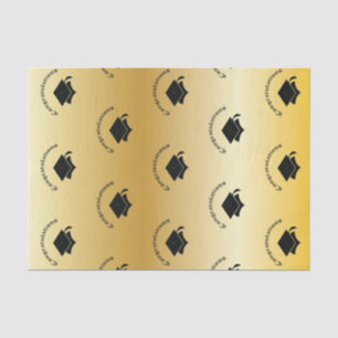 Gefeliciteerd met Afstuderen Gold-weefselpapier Tissuepapier