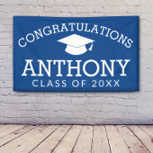 Gefeliciteerd met Afstuderen graduatiemap - blauw Spandoek