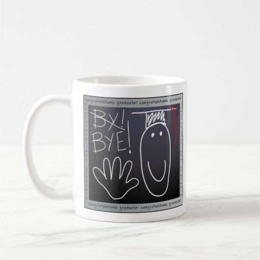 Gefeliciteerd met Afstuderen Klassieke Mok met wit (Links)